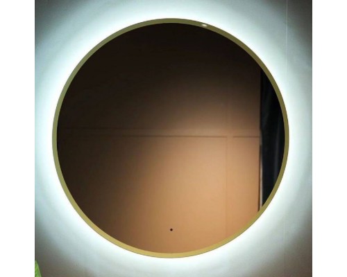 Зеркало круглое Art Max Sanremo 77 золото, с LED-подсветкой, 6000К