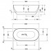 Duravit DuraKanto Ванна отдельностоящая 160x75см, овальная, цвет: белый. 700560000000000