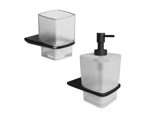 Набор Стакан AM.PM Inspire 2.0 A50A34322 черный + Дозатор A50A36922 черный матовый