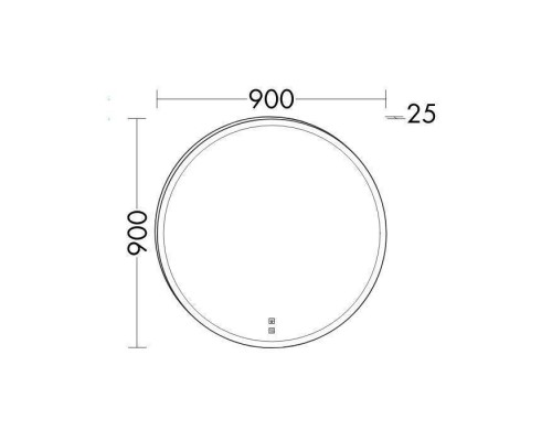 Burgbad Lin20 Зеркало Oslash;95х2.5см., LED подсветка, 5700K, выключатель, подогрев. SIJN090 Burgbad Lin20 Зеркало Oslash;95х2.5см., LED подсветка, 5700K, выключатель, подогрев. SIJN090