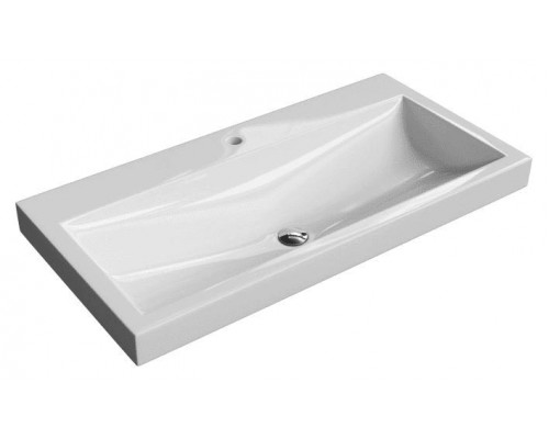 AQ Inf.08.04.D Aqwella Инфинити Раковина мрамор 800х400х60 мм, с отв. под смес., с отв. перел. Inf.08.04.D