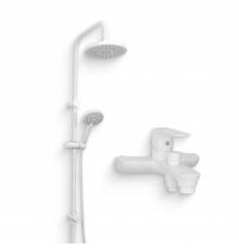 Душевой комплект Смеситель Orange Aristo M19-100w белый + Стойка O-Shower O-Shower OW02w