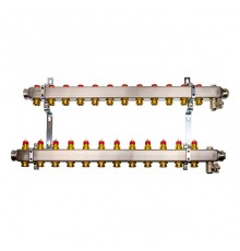Комплект коллекторов Danfoss SSM-12 с кронштейнами для 12 контуров. 088U0982