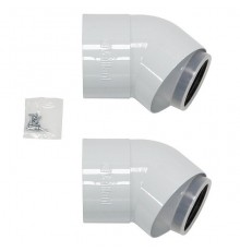 Отводы Vaillant 45° DN 80/125 мм PP. 303211