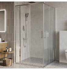 Душевой уголок BelBagno Luce A-22-100+20-C-Cr, профиль хром, стекло прозрачное