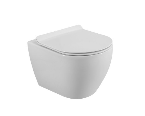 Унитаз подвесной Cezares Stylus CZR-6601-TH-TOR безободковый, сиденье CZR-076-SC с микролифтом