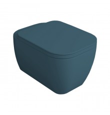 Simas Henges Унитаз подвесной 38х55см., безободковый, цвет: navy matt. F85,  HE18 navy matt