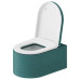 Duravit Millio Унитаз подвесной, 37х57см.,  декор Pattern, крепление в компл., цвет: аквамарин матовый. 250609FA