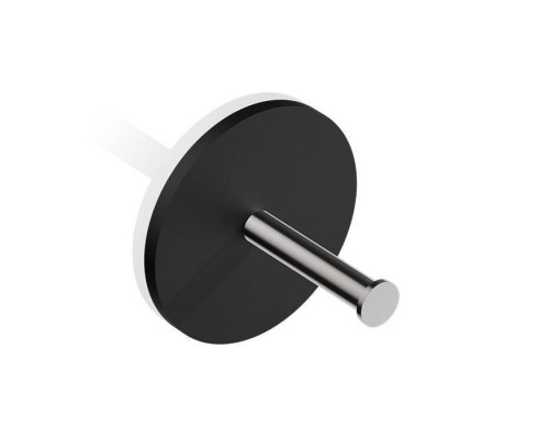 Decor Walther Black Stone TPH1 Держатель туалетной бумаги, подвесной, цвет: черный матовый / сталь матовая. 0974465 Decor Walther Black Stone TPH1 Держатель туалетной бумаги, подвесной, цвет: черный матовый / сталь матовая. 0974465