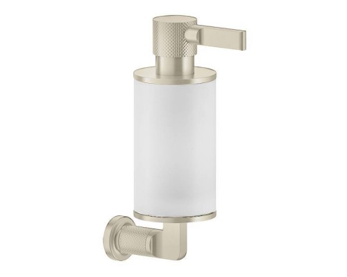 Gessi INCISO Дозатор для жидкого мыла, подвесной, цвет: белый/brushed brass pvd. 58513#727 Gessi INCISO Дозатор для жидкого мыла, подвесной, цвет: белый/brushed brass pvd. 58513#727