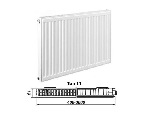 Радиатор стальной панельный Kermi Profil-K FK0 11 300/2000 боковое подключение 4xG1/2 . FK0110302001N2