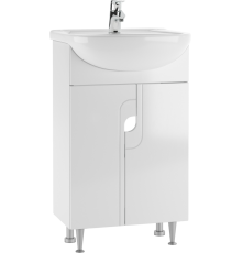 Тумба с раковиной Айсберг Лилия 50 напольная, 2 дверцы, белая