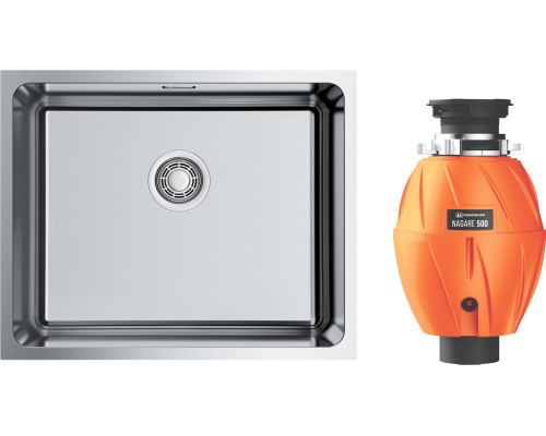 Комплект Мойка кухонная Omoikiri TADZAVA 54-U-IN нержавеющая сталь + Измельчитель Nagare 500