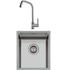 Комплект Мойка кухонная Seaman Eco Roma SMR-4438A + Смеситель MEGA City MG- ZRV104 хром