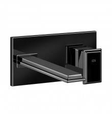 Gessi Eleganza Встраиваемый однорычажный смеситель для раковины, без донного клапана, с изливом, внешние части, цвет: черный металлик. 46088#706