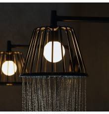 Axor LampShower Верхний душ 1jet, с держателем, цвет: шлифованный черный хром. 26031340
