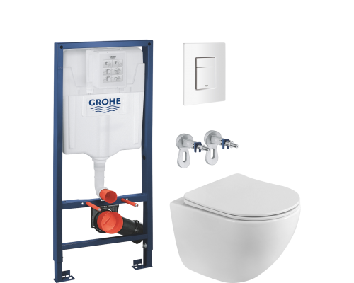 Комплект Унитаз подвесной BelBagno Libero BB11051CH-TOR/SC безободковый + Инсталляция Grohe Rapid SL 38772SH0 3 в 1 с панелью смыва Комплект Унитаз подвесной BelBagno Libero BB11051CH-TOR/SC безободковый + Инсталляция Grohe Rapid SL 38772SH0 3 в 1 с панелью смыва