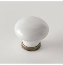 EBAN White Ceramics, ручка-кнопка для мебели, Цвет: белый/керамика. FAC04PO
