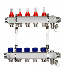 Комплект коллекторов Ридан SSM-5RF set с расходомерами и кронштейнами, 5 контуров 088U0955R