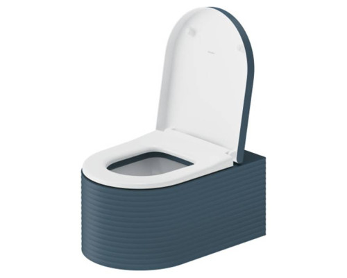 Duravit Millio Унитаз подвесной, 37х57см.,  декор Grooves, крепление в компл., цвет: синий матовый. 250509FB