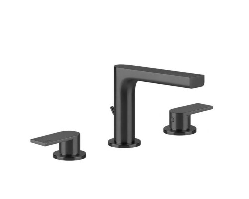 Gessi Emporio Via manzoni Смеситель для раковины, на 3 отв, донный клапан, цвет: Black XL. 38612#299 Gessi Emporio Via manzoni Смеситель для раковины, на 3 отв, донный клапан, цвет: Black XL. 38612#299