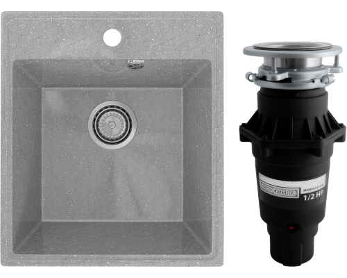 Комплект Мойка Practik PR-M 425-003 светло-серая + Измельчитель Bone Crusher BC 810-SL Slim Line