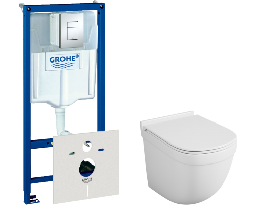 Комплект Унитаз подвесной Owl 1975 Eld TOWLT190101 безободковый + Инсталляция Grohe Rapid SL 38772001 3 в 1 с кнопкой смыва + Шумоизоляция 37131000 Комплект Унитаз подвесной Owl 1975 Eld TOWLT190101 безободковый + Инсталляция Grohe Rapid SL 38772001 3 в 1 с кнопкой смыва + Шумоизоляция 37131000