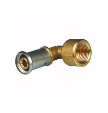 Угольник 90° ВР, латунь пресс, 16x1/2 HENCO 6P-1604
