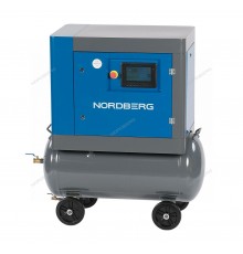 Компрессор винтовой, 5,5 кВт, 10 бар, 550 л/мин, ресивер 160 л, IP65 NORDBERG NCA8R