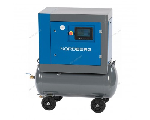 Компрессор винтовой, 5,5 кВт, 10 бар, 550 л/мин, ресивер 160 л, IP65 NORDBERG NCA8R