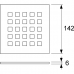 TECEdrainpoint S quadratum Декоративная решетка 150х150 мм. 3665009