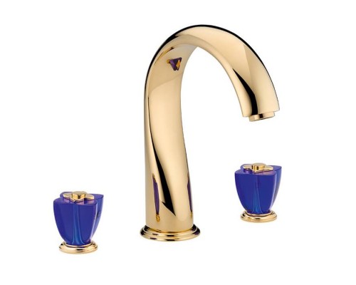 THG Pуtale de cristal bleu Смеситель для ванны, 3 отв., цвет: золото/синий хрусталь. U6B-F01-25SG THG Pуtale de cristal bleu Смеситель для ванны, 3 отв., цвет: золото/синий хрусталь. U6B-F01-25SG