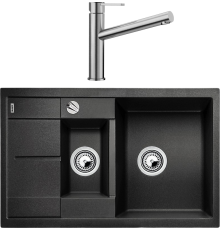 Комплект Мойка кухонная Blanco Metra 6 S Compact антрацит + Смеситель Ambis Ambis 523118