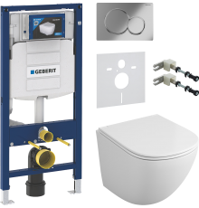 Комплект Унитаз подвесной Owl 1975 Vind TOWLT190302 безободковый + Инсталляция Geberit Duofix UP 320 111.300.00.5 + Кнопка Sigma 01 115.770.21.5 хром + Шумоизоляция 156.050.00.1 + Крепления 111.815.00.1 к стене
