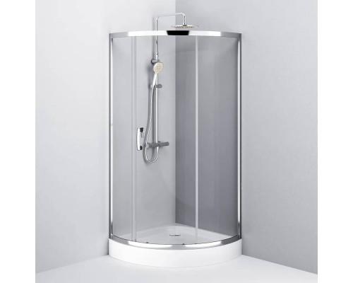 Душевой уголок AM.PM Like W83UG-315-090MT 90x90 профиль хром, стекло прозрачное