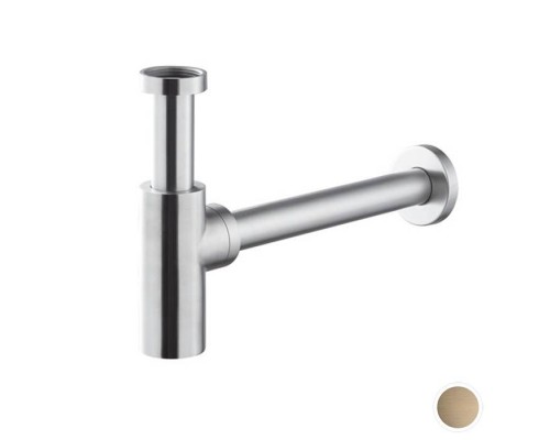 Newform X-STEEL 316 Сифон для раковины под донный клапан, L=300 мм цвет: PVD Brushed pale gold. 244X.59.098 Newform X-STEEL 316 Сифон для раковины под донный клапан, L=300 мм цвет: PVD Brushed pale gold. 244X.59.098