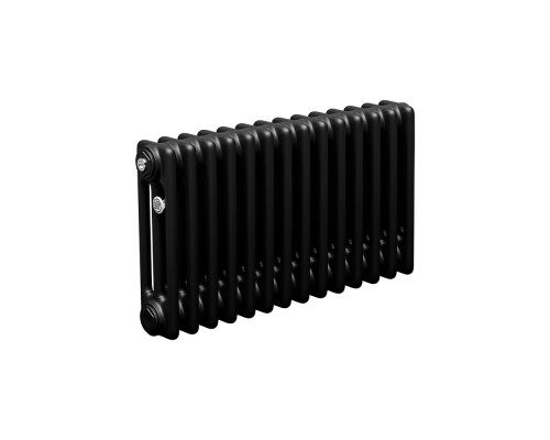 Трубчатый радиатор ТЕПЛОФОРТ ТР3037, 14 секций, боковое подключение 3/4”, черный мат 200074