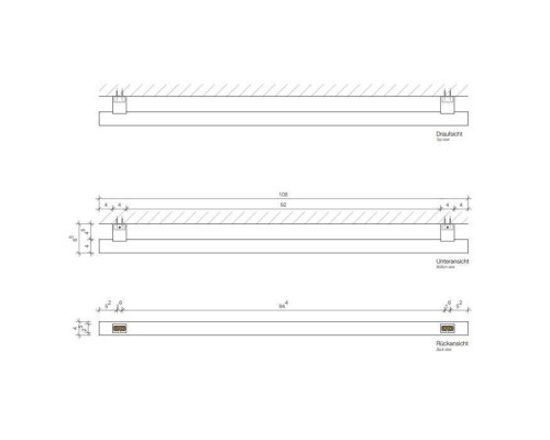 Decor Walther Tube HTE4108 Полотенцедержатель 108см, подвесной, цвет: хром. 0540500