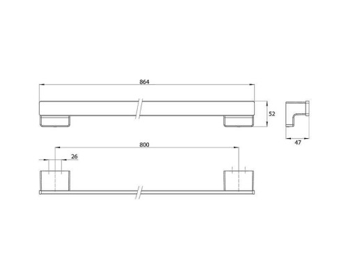 Emco Cue Полотенцедержатель 80см., цвет: хром. 3260 001 80 Emco Cue Полотенцедержатель 80см., цвет: хром. 3260 001 80