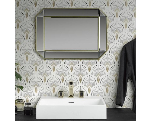 THG Metropolis Cristal Noir Смеситель для раковины на 3 отверстия, с донным клапаном, цвет: Soft Gold. A2L-F30-151 THG Metropolis Cristal Noir Смеситель для раковины на 3 отверстия, с донным клапаном, цвет: Soft Gold. A2L-F30-151