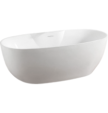 Акриловая ванна Abber AB9323 170x80 см, отдельностоящая, овальная, с каркасом, со сливом-переливом