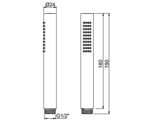 Almar Лейка душевая ручная Easy Brass с одним типом струи, цвет: Copper Brushed PVD. E082091.CO