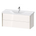 Duravit XViu Тумба подвесная 121x46.9x56.5см, с раковиной, 2 ящика, цвет: белый глянцевый/champagne matt. 2332120000,  XV41180B122
