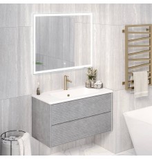 Мебель для ванной комнаты Aqua de Marco Parma 100 подвесная, дымчатая серая