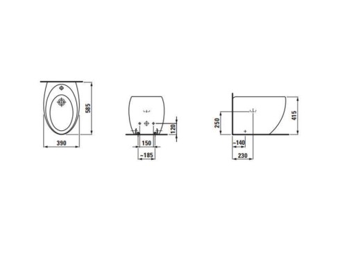 Laufen Alessi One Биде напольное 39x58.5x41.5см, с 1 отв. под смеситель, с покр. LLC, цвет: белый. 8.3297.1.400.304.1 Laufen Alessi One Биде напольное 39x58.5x41.5см, с 1 отв. под смеситель, с покр. LLC, цвет: белый. 8.3297.1.400.304.1