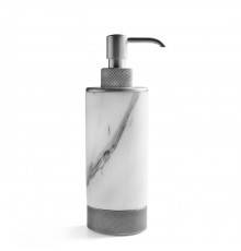 3SC Apuana 2.0 Дозатор настольный, цвет: мрамор Bianco Statuario/Matt Satin Nickel. AP01DANX