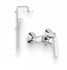 Душевой комплект Смеситель для душа Grohe BauFlow 23632000 + Стойка New Tempesta Rustic 26452001