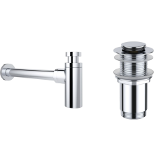 Комплект Wellsee Drainage System 182104002 с донным клапаном без перелива, хром