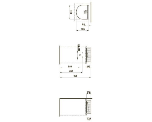 Laufen Sonar Раковина 41x36.5х13см., накладная, без отв., без перелива, с текстурой, цвет: белый глянцевый. 8.1234.3.000.112.1