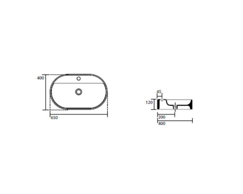 Kerasan Ciotola Раковина 65х40 см, 1 отв., цвет: белый. 028501*1 Kerasan Ciotola Раковина 65х40 см, 1 отв., цвет: белый. 028501*1